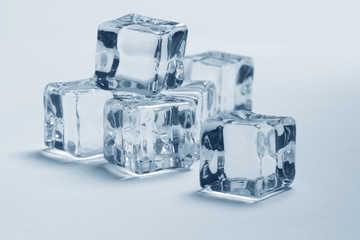 ice cubes closeup