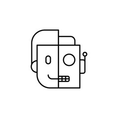 Robotics cyborg outline icon. Signs and symbols can be used for web, logo, mobile app, UI, UX