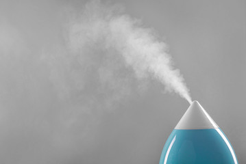 White-blue air humidifier. The unique design quickly and effectively eliminates dry air, providing...
