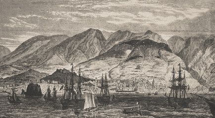 Funchal on Madeira. - Illustration, Atlantic Islands, Funchal, Madeira, 1870-1879 - 253380078