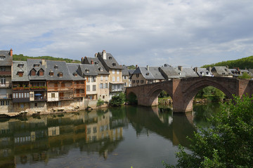 Fototapeta na wymiar Espalion dans l'Aveyron, France