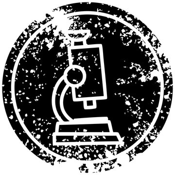 microscope and slide distressed icon © lineartestpilot