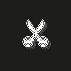Obraz premium vector scissor illustration isolated - vector scissors, hair cut sign, barber salon