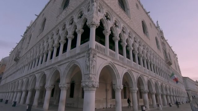 San Marco Basilica in Venice Italy at midday. Filmed with a GoPro Hero 6