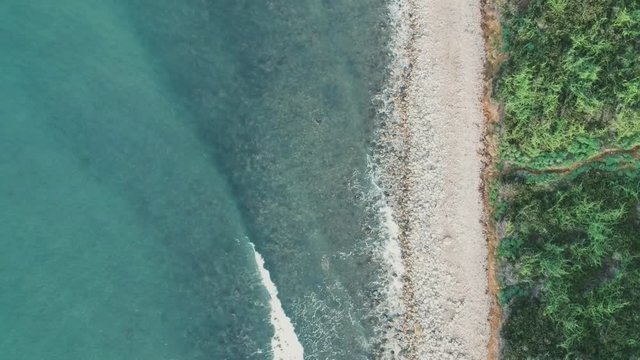Afternoon drone camera view from an awesome coast and its closer field with bigger ocean's wawes near the Palos Verdes Estates, California. ( DJi Spark Drone footage I 30 fps )