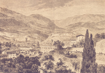 Trento - Illustration, Italy, Trentino, Trento, 1870-1879