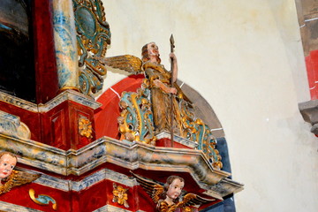 Inside the church of Carta medieval cistercian monastery near Sibiu, Transilvania