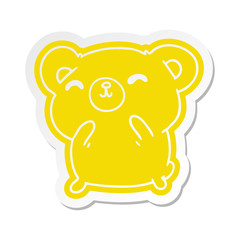 cartoon sticker kawaii cute happy bear