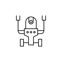 Robotics robot outline icon. Signs and symbols can be used for web, logo, mobile app, UI, UX