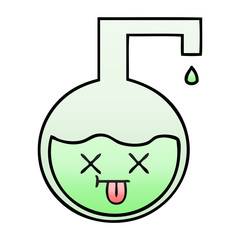 gradient shaded cartoon science experiment