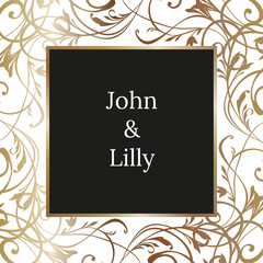 Wedding Card Illustration. John and Lilly Invitation in . Bridal Shower Template