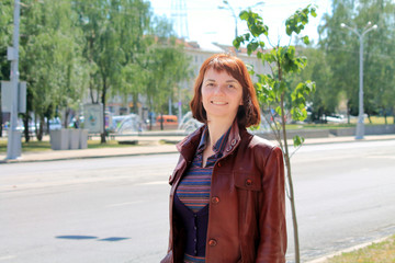 Fototapeta premium woman in the city