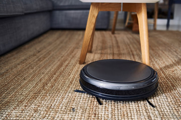 robotic vacuum cleaner on the floor