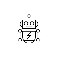 Robotics robot outline icon. Signs and symbols can be used for web, logo, mobile app, UI, UX
