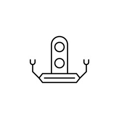 Robotics robot outline icon. Signs and symbols can be used for web, logo, mobile app, UI, UX