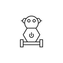 Robotics robot outline icon. Signs and symbols can be used for web, logo, mobile app, UI, UX