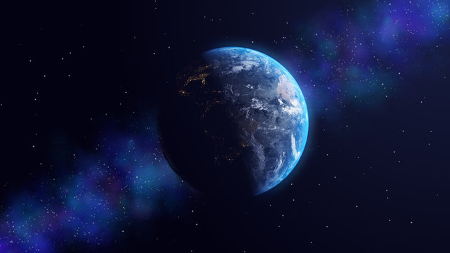 Earth day and night 3d render © Nick