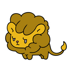 cartoon kawaii cute lion cub