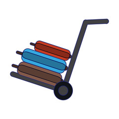 Vacation and travel blue lines