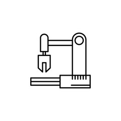 Robotics industrial robot outline icon. Signs and symbols can be used for web, logo, mobile app, UI, UX