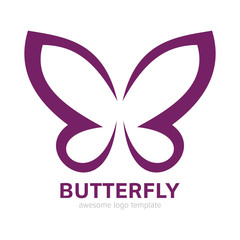 Fototapeta premium Butterfly Logo Icon