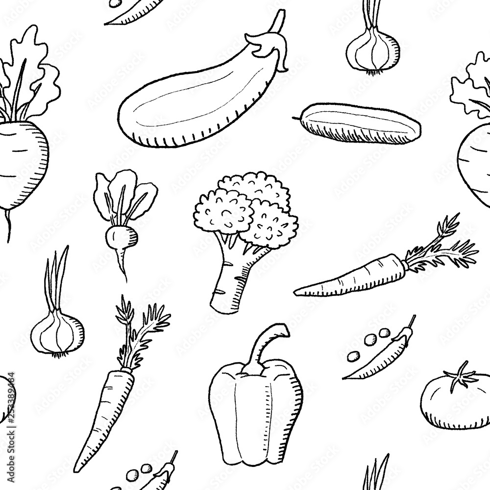 Wall mural Vegetables fashion design