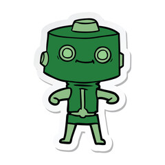 Obraz premium sticker of a cartoon robot