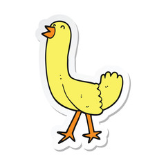 sticker of a cartoon bird