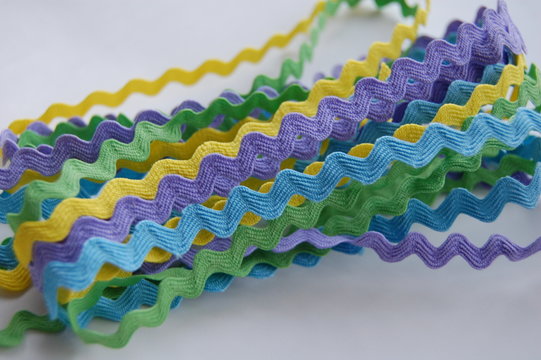 Bunch of colorful ric rac trim