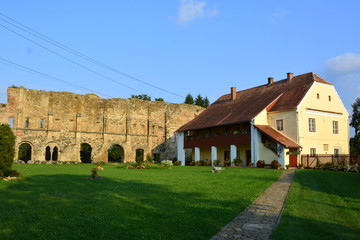 Fototapeta na wymiar Ruins of medieval cistercian abbey in Transylvania