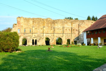 Ruins of medieval cistercian abbey in Transylvania