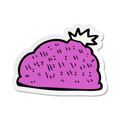 sticker of a cartoon winter hat