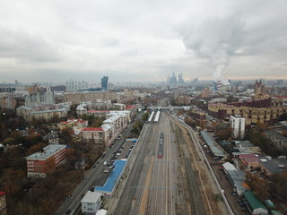 Panorama sity copter moscow 