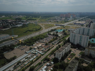 Panorama sity copter moscow 