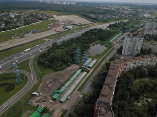 Panorama sity copter moscow 