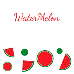 Drawing watermelon on a white background