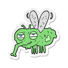 sticker of a cartoon fly