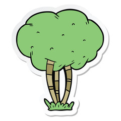 sticker of a cartoon tree
