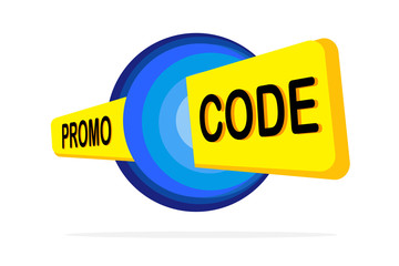promo code, coupon code. Flat vector set design illustration on white background