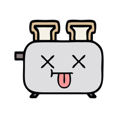 cute cartoon of a toaster