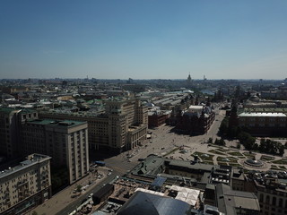 Moscow panorama sky view