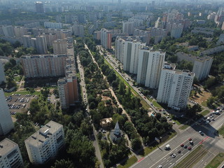 Obraz premium Moscow panorama sky view