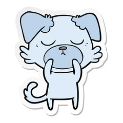 Fototapeta premium sticker of a cute cartoon dog