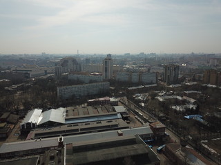 Moscow panorama sky view