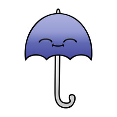 gradient shaded cartoon umbrella