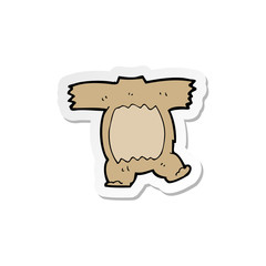 sticker of a cartoon teddy bear body