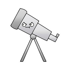 gradient shaded cartoon telescope