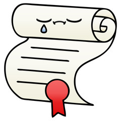 gradient shaded cartoon contract