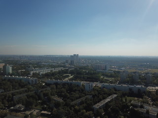 Panorama moscow sky copter