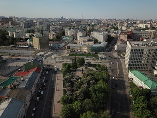 Panorama moscow sky copter